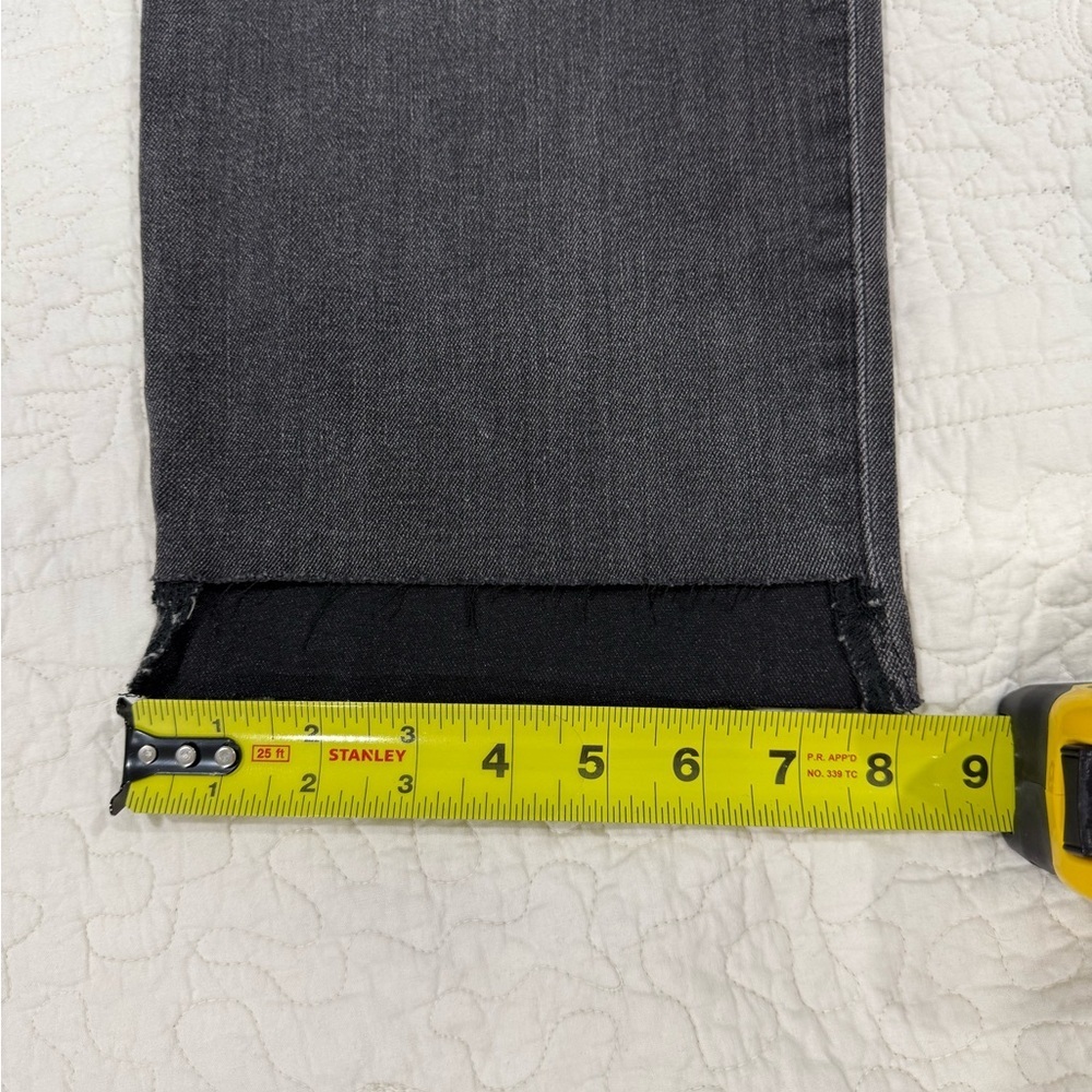 EXPRESS / Black Straight Leg Women's Jeans / Ankle High Rise / Size L 12/14/16 - Picture 7 of 12